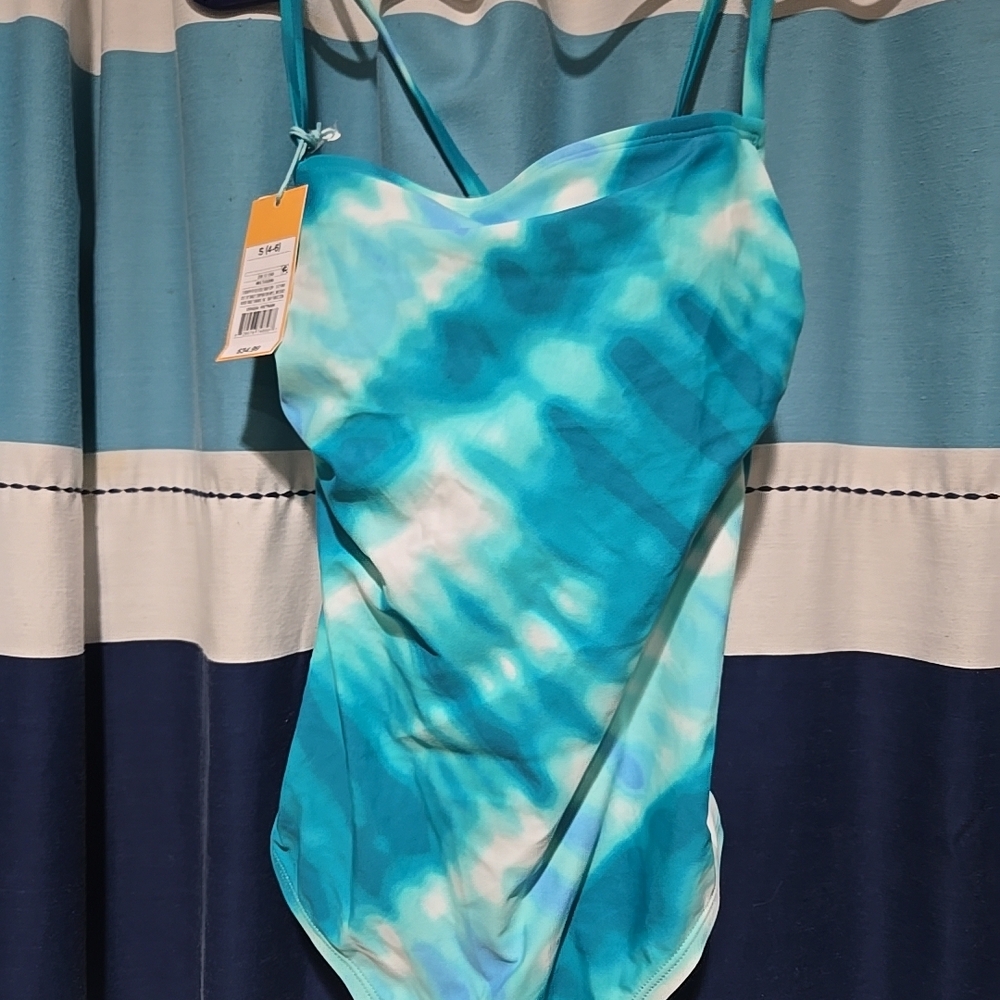 Kona Sol Aqua Tie-Dye Women's One Piece Swimsuit